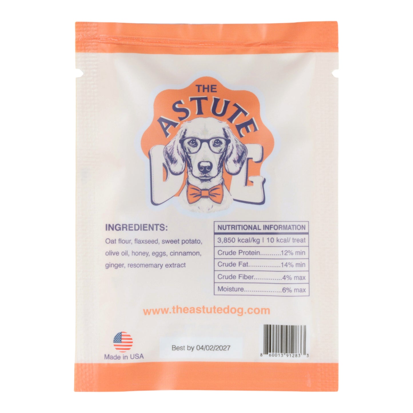Sweet Potato & Honey Crunchy Dog Biscuits (10 Single Serve Pouches)