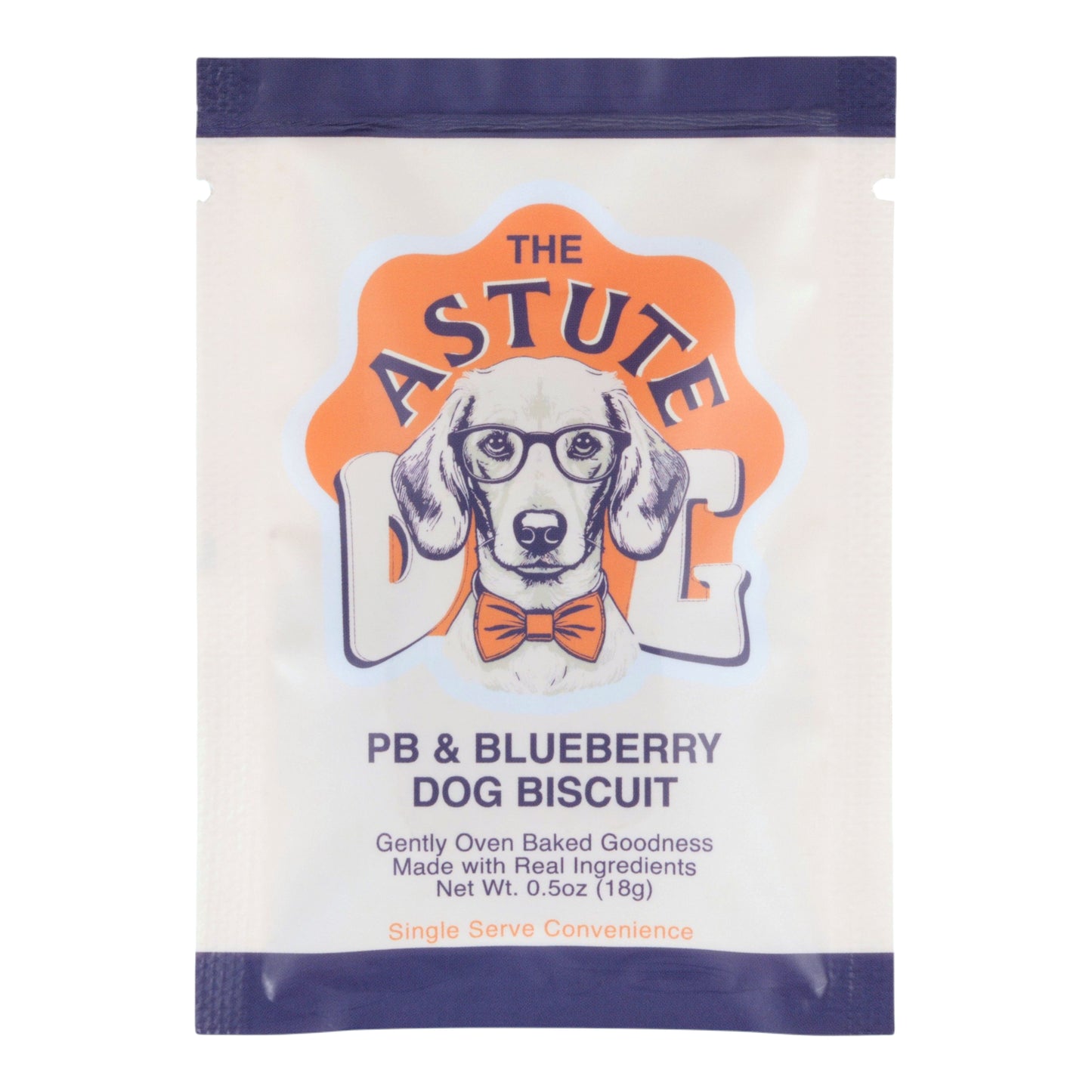 Peanut Butter & Blueberry Dog Biscuits (10 Single Serve Pouches)